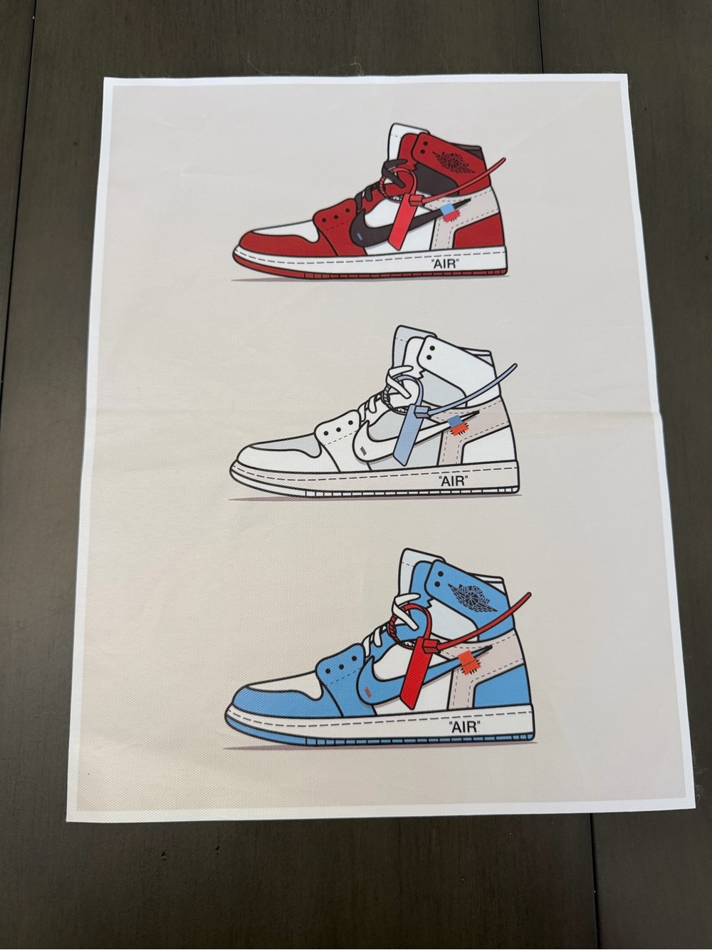 Dunk High Sneaker Canavas Wall Art Air Jordan Bedroom Wall Deco Unframed 12X16